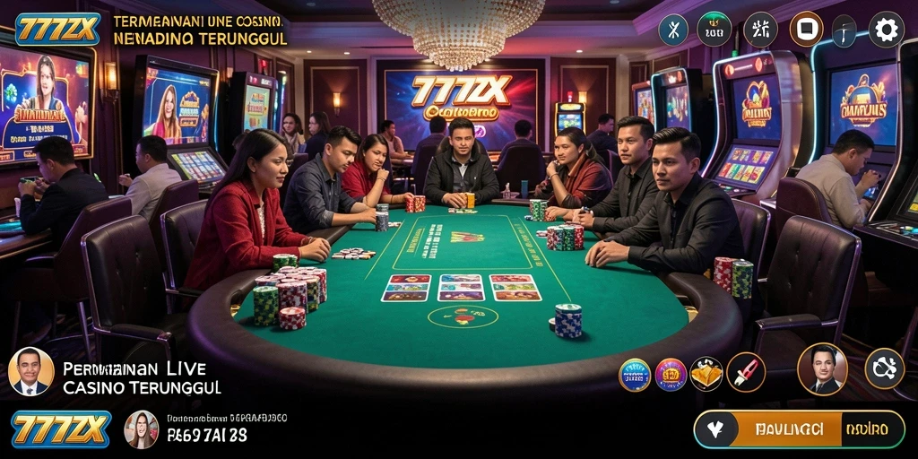 Tampilan gameplay Live Casino yang seru di 777ZX.