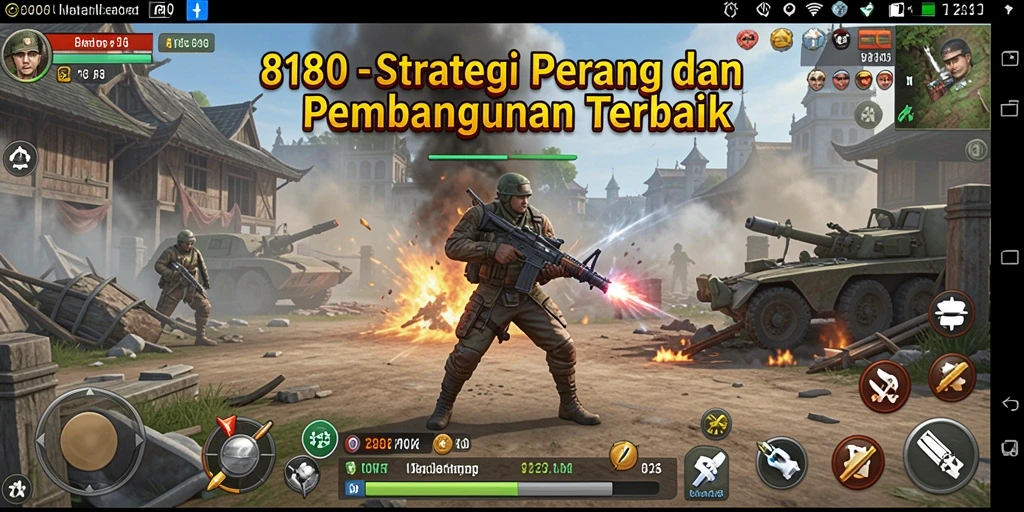 Tampilan gameplay mendalam dalam pertempuran strategi SLG.