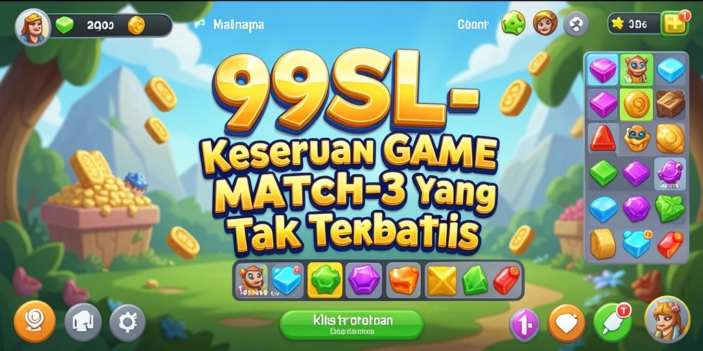Tampilan menarik dari gameplay 99SL Match-3 yang seru.