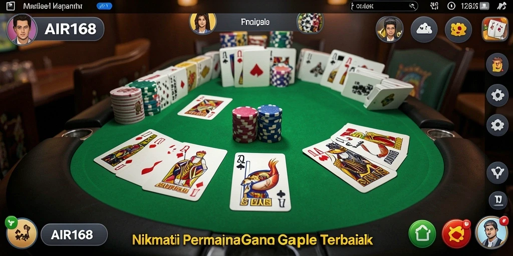 Tampilan gameplay Gaple yang seru dan interaktif di AIR168.