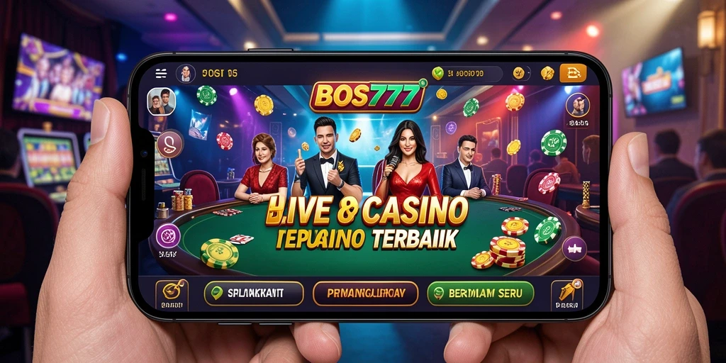 Tampilan gameplay Live Casino yang menarik dan interaktif dari BOS777.