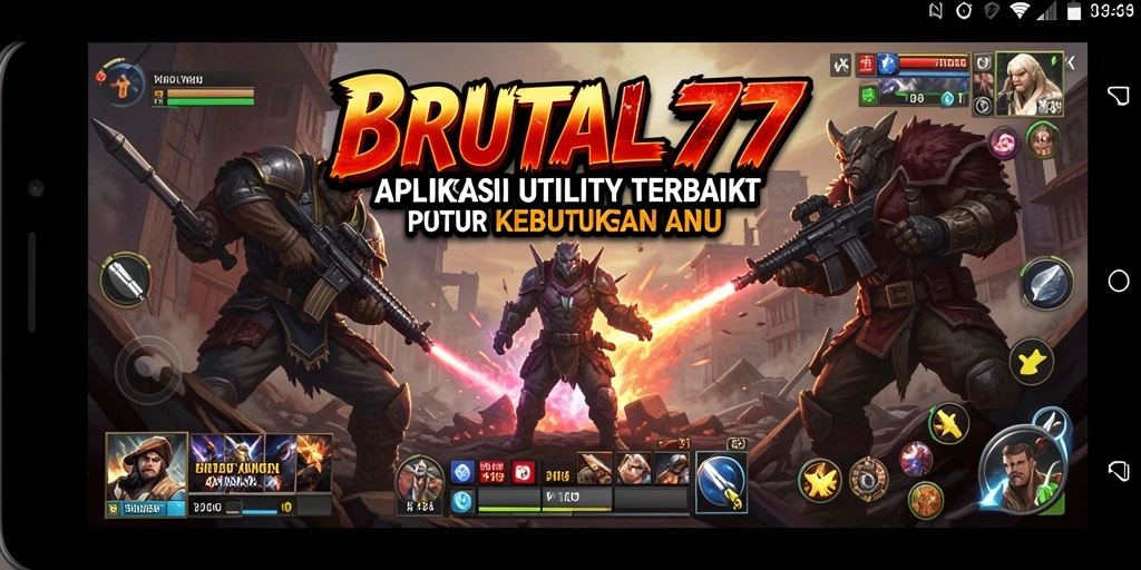 Tampilan antarmuka aplikasi Utility BRUTAL77 yang ramah pengguna.