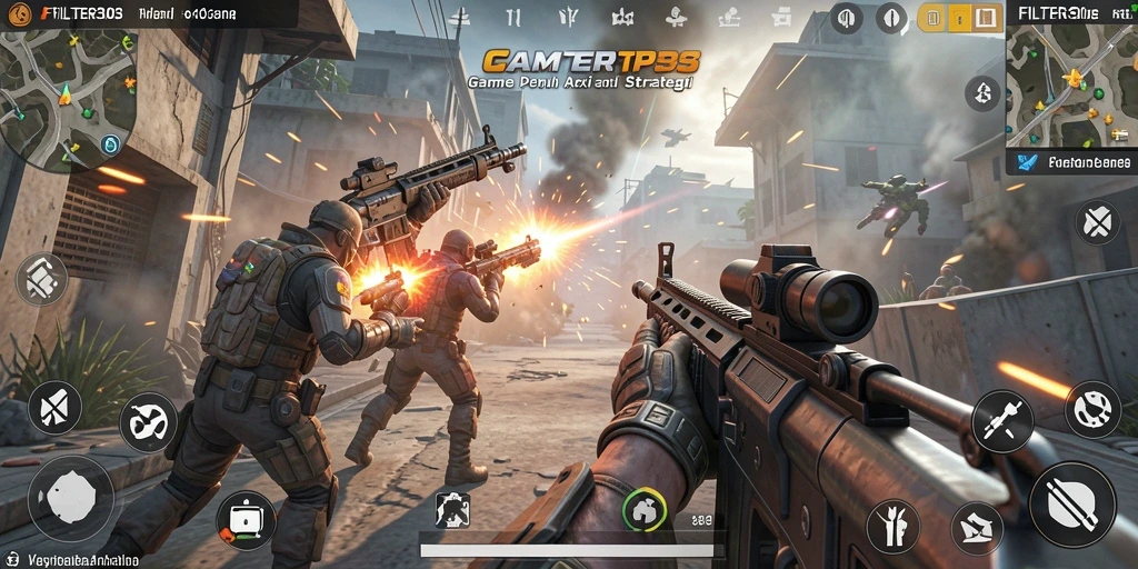 Gameplay FILTER303 yang penuh aksi dan strategi.