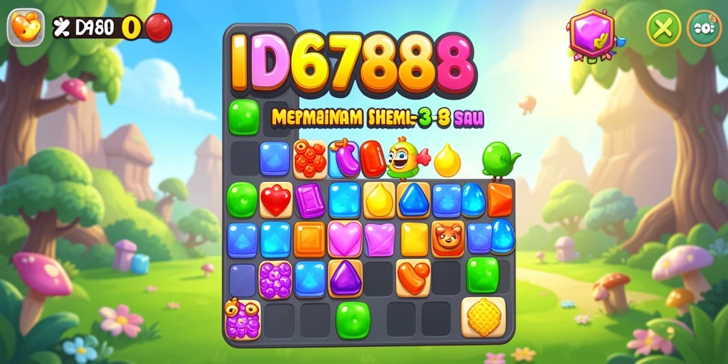 Tangkapan layar menarik dari gameplay <strong>ID6788</strong> yang menampilkan keseruan permainan Match-3.