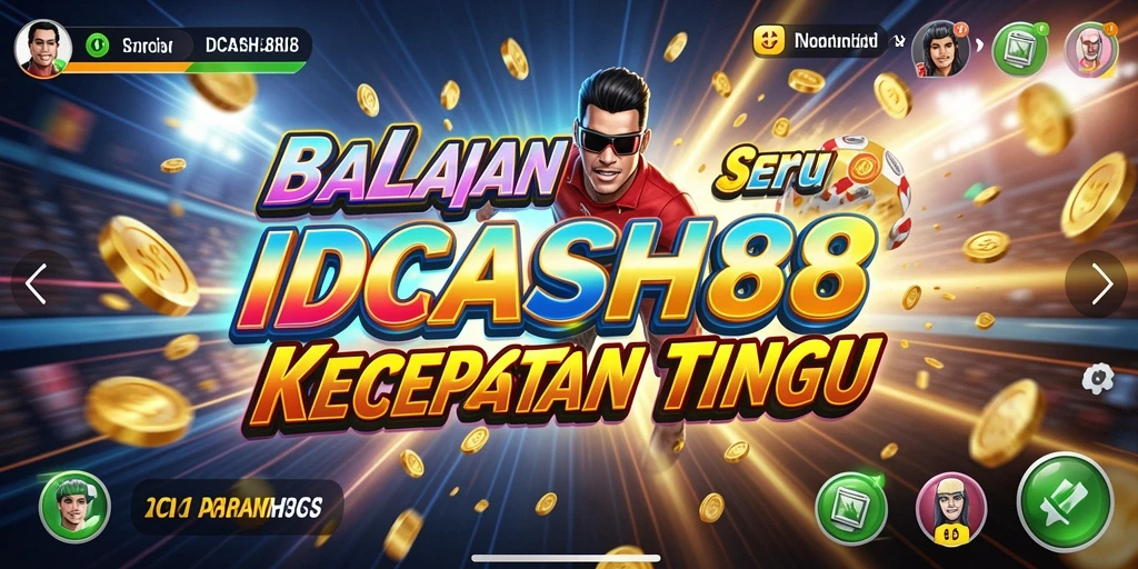 Screenshot gameplay IDCASH88 menampilkan mobil berkecepatan tinggi di lintasan penuh tantangan.