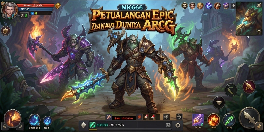 Tangkapan layar utama NK666 menampilkan aksi pertarungan ARPG yang mendebarkan.