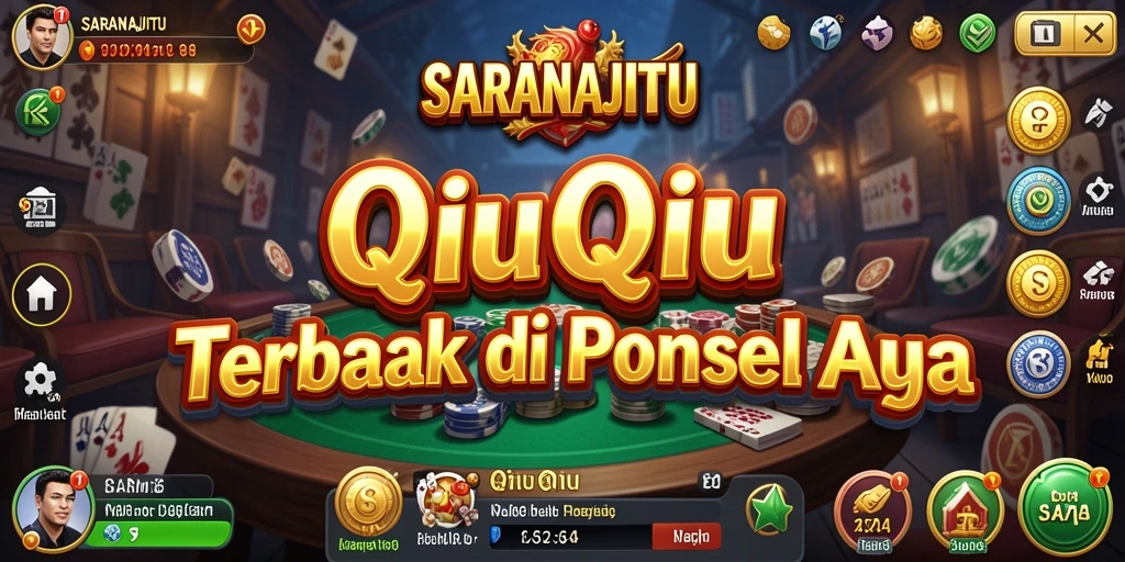 Tampilan gameplay SARANAJITU dengan suasana permainan QiuQiu yang seru.
