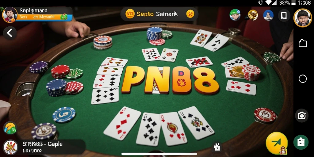 Tampilan seru gameplay Gaple di SPN88 yang mengasyikkan.