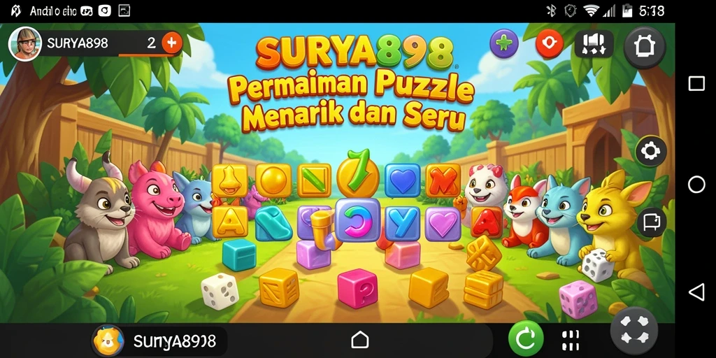 Tampilan gameplay seru di SURYA898 dengan puzzle menantang.