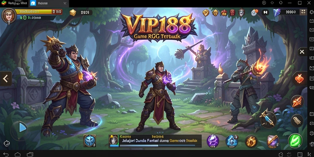 Screenshot VIP188 menampilkan pertempuran RPG yang epik dan mendebarkan.
