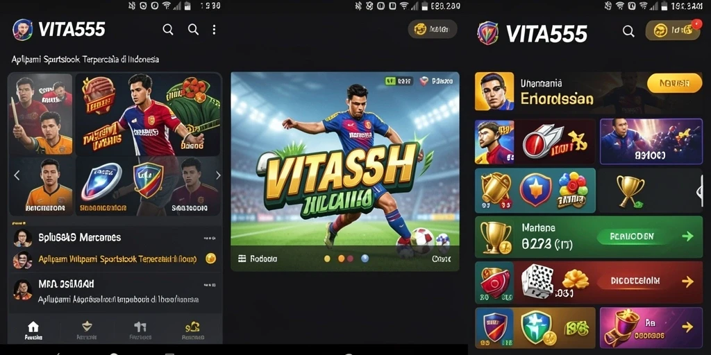 Tampilan antarmuka permainan Sportsbook yang intuitif di VITA555.